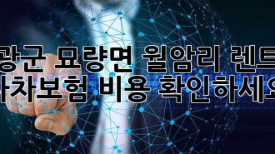 영광군 묘량면 월암리 렌트카 자차보험 비용 확인하세요!