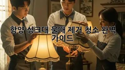 함양 싱크대 물때 제거 청소 완벽 가이드